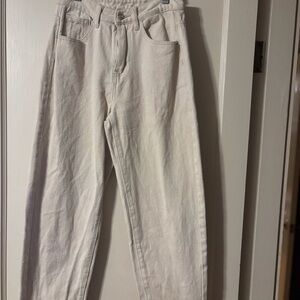 SHEIN Beige Corduroy High-Rise Pants